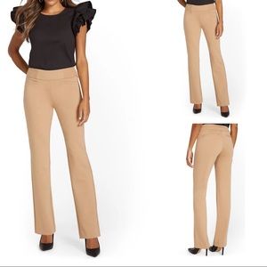 NEW YORK & COMPANY STRAIGHT TAN PANTS SUPERFLEX